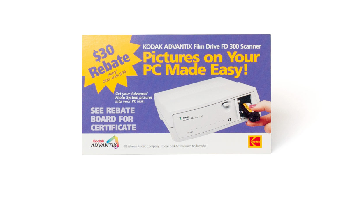 Kodak Advantix Rebate Card-0