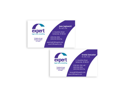 Expert Legal Nurse Consulting Business Cards