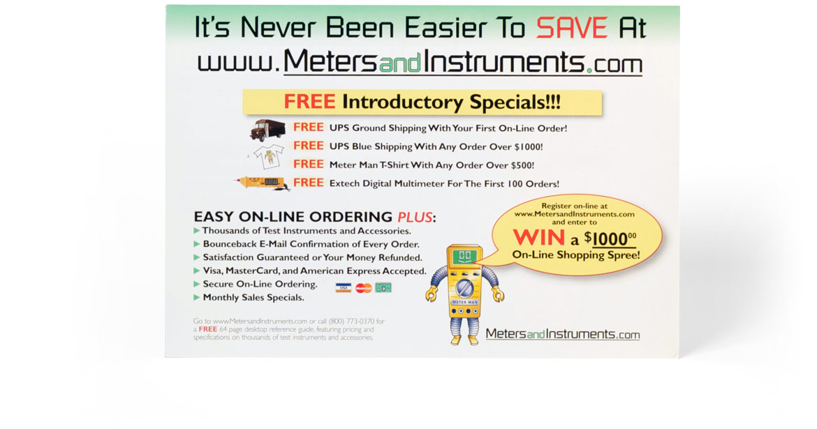 Meters and Instruments Direct Mail Postcard-1
